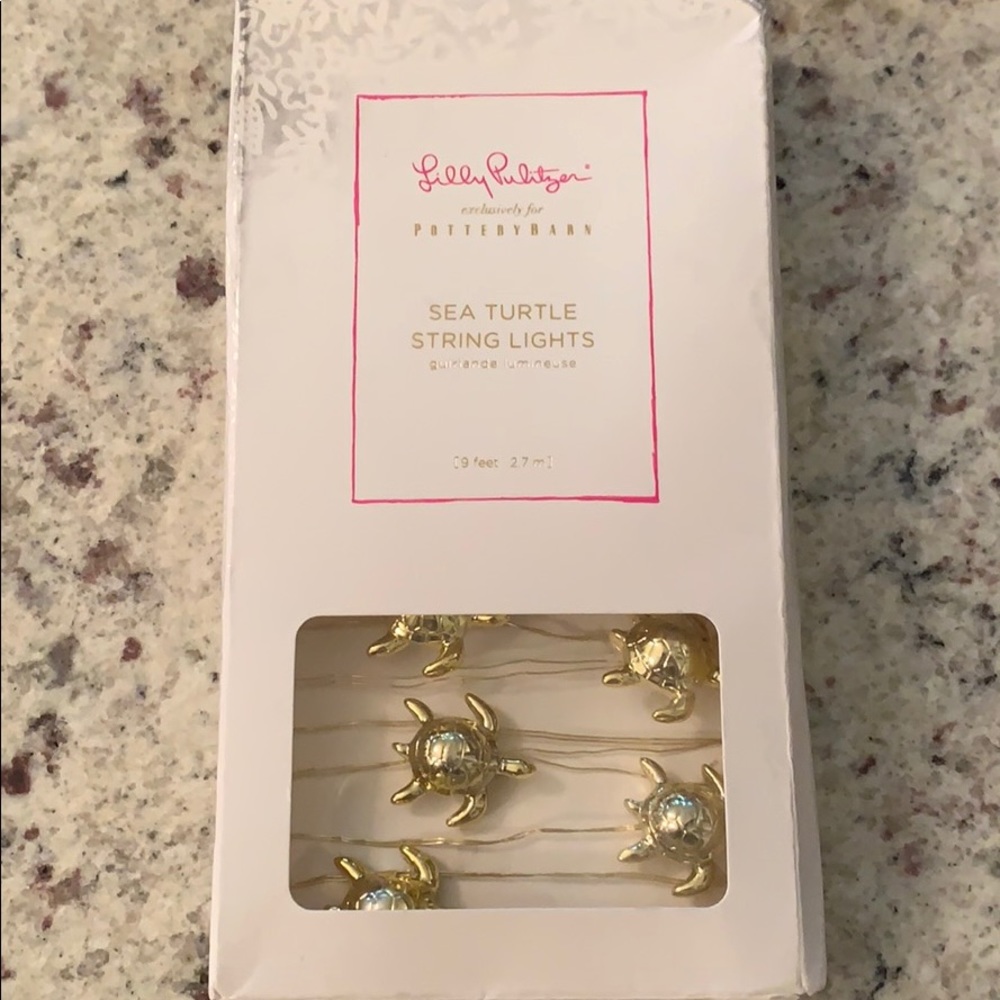 Lilly Pulitzer Pottery Barn Sea Turtle lights